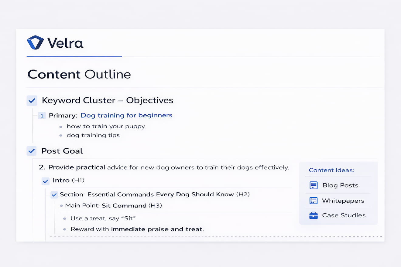 SEO blog post body section with H2 subheading and semantic paragraph structure